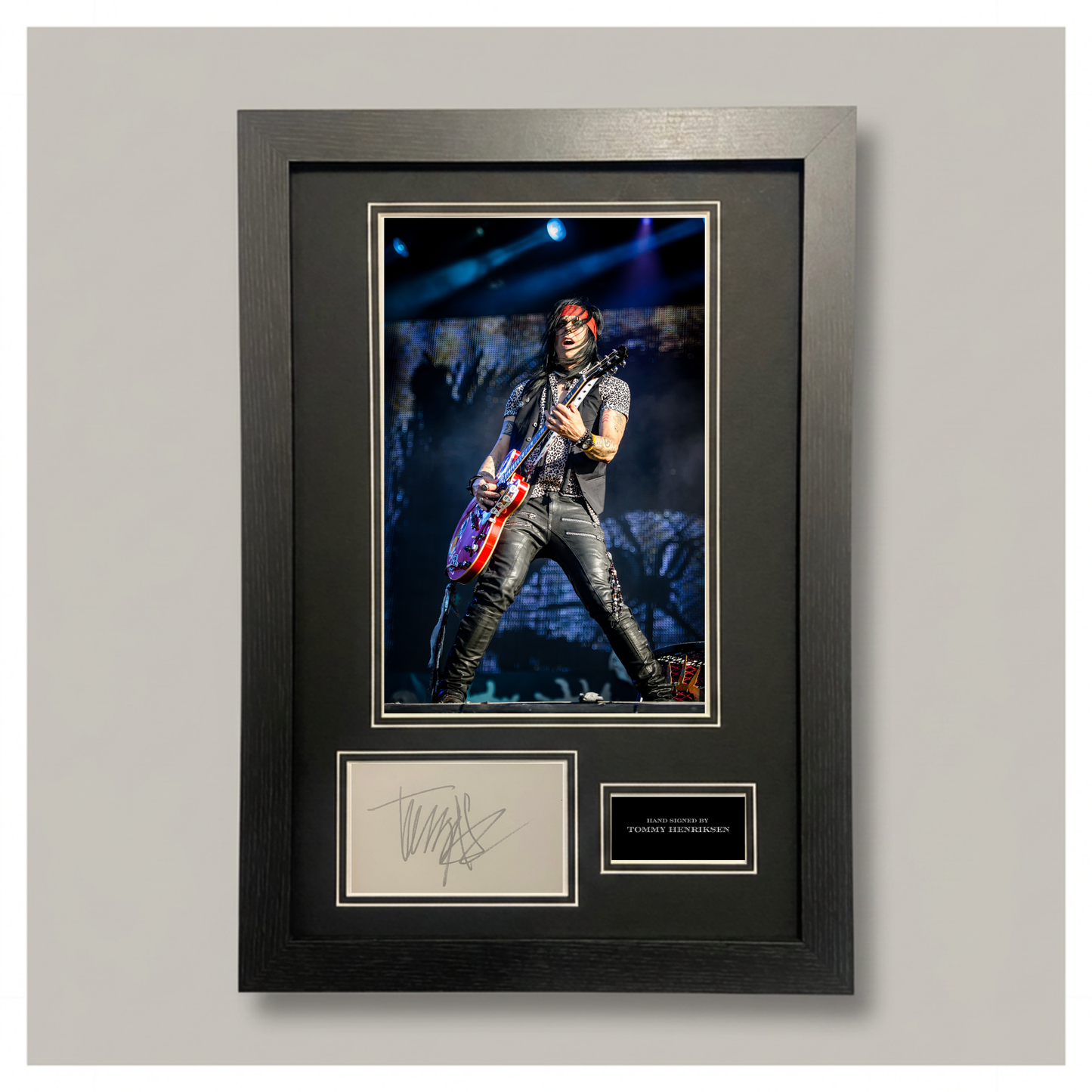 TOMMY HENRIKSEN SIGNED PHOTO MOUNTED DISPLAY