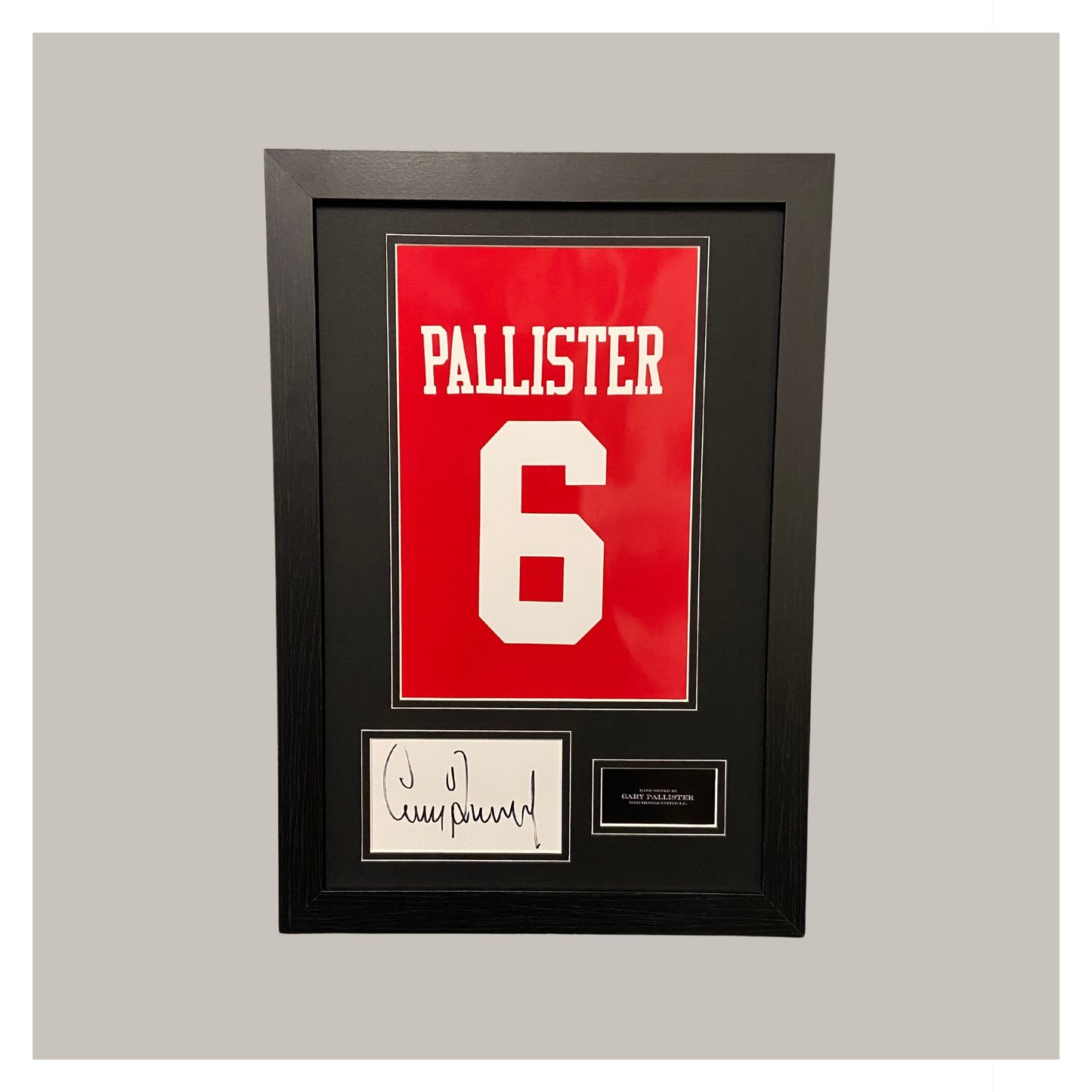 GARY PALLISTER BACK OF SHIRT MOUNTED DISPLAY