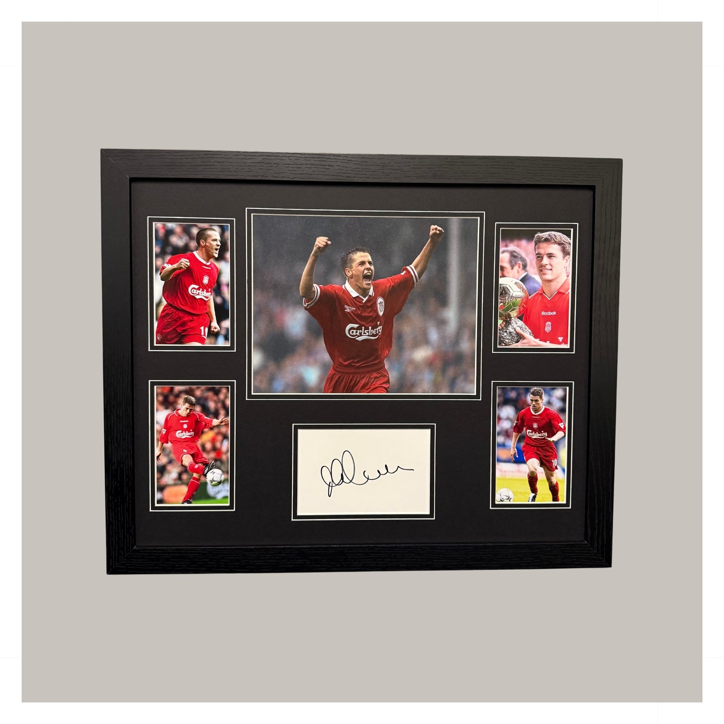 MICHAEL OWEN SIGNED PHOTO MOUNTED DISPLAY