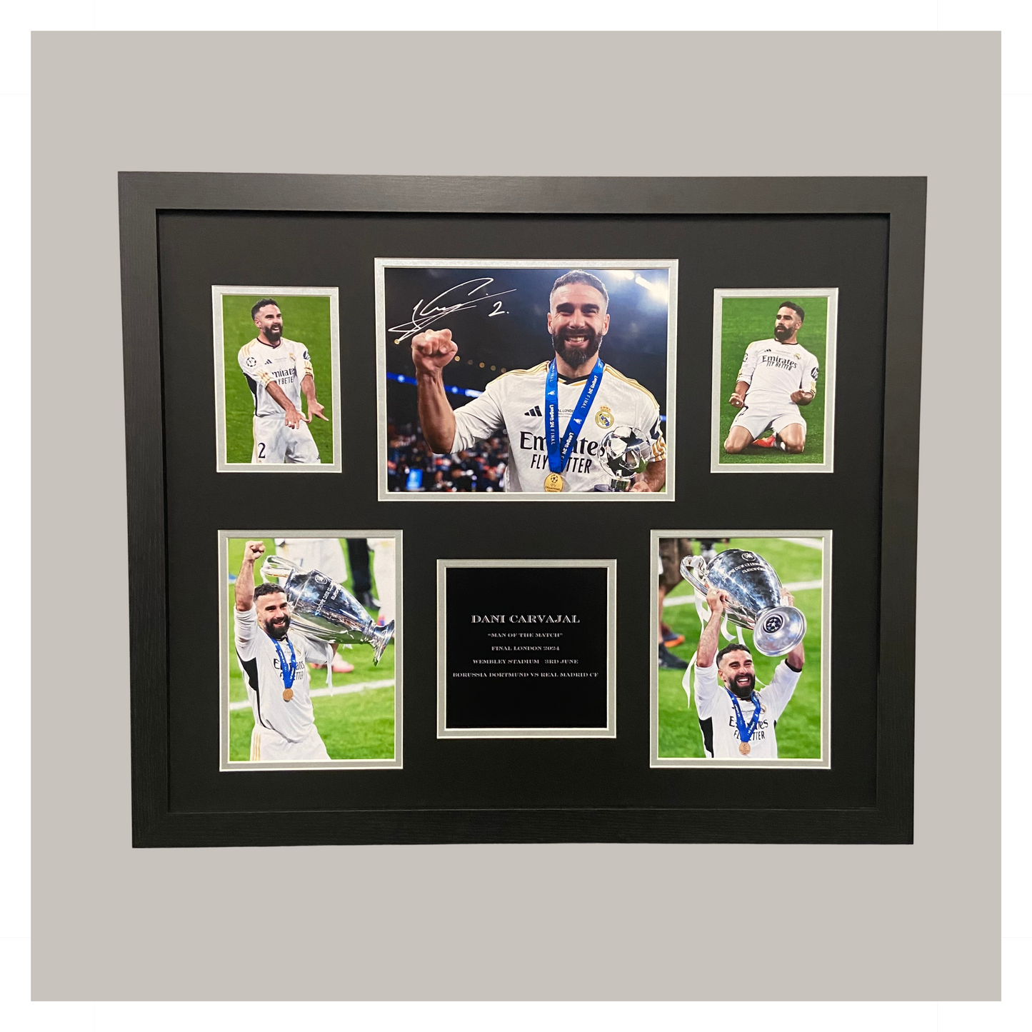 HAND SIGNED DANI CARVAJAL CHAMPIONS LEAGUE DISPLAY