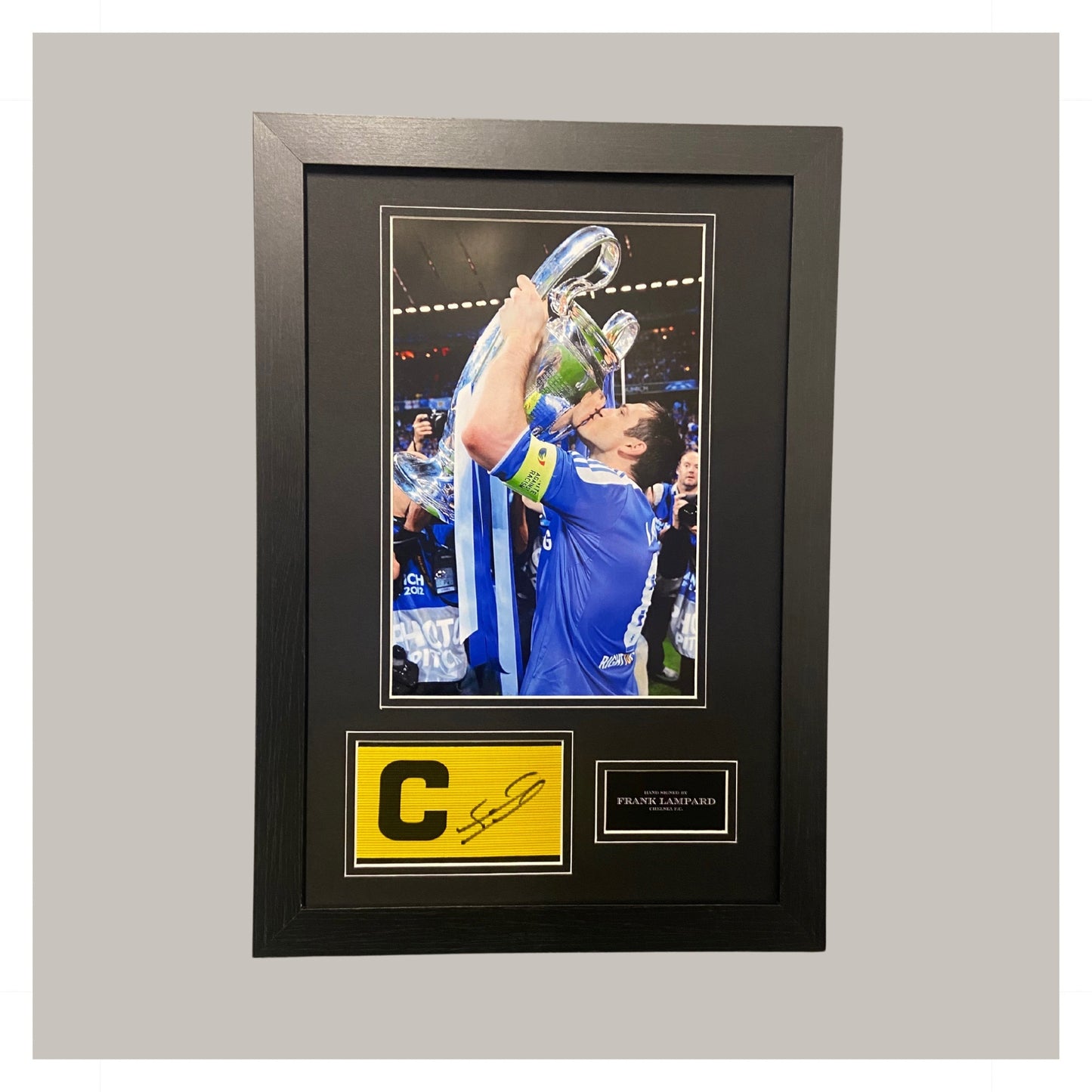 FRANK LAMPARD SIGNED CAPTAINS ARMBAND DISPLAY