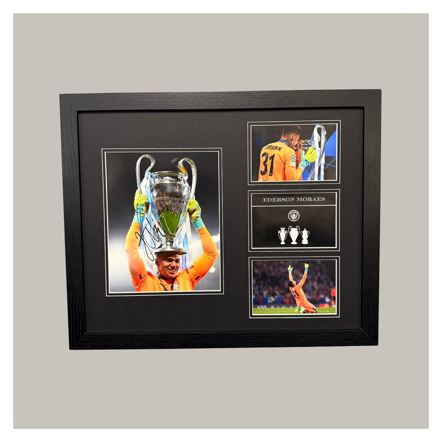 EDERSON M. SIGNED PHOTO MOUNTED DISPLAY