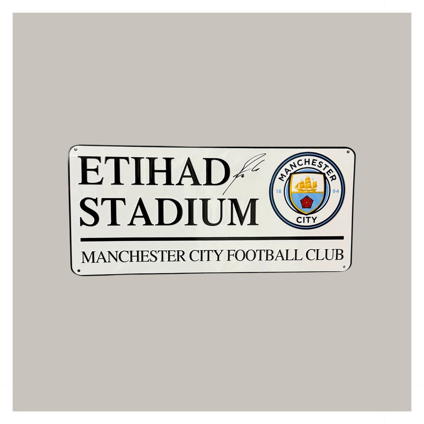 RODRI SIGNED ROAD SIGN