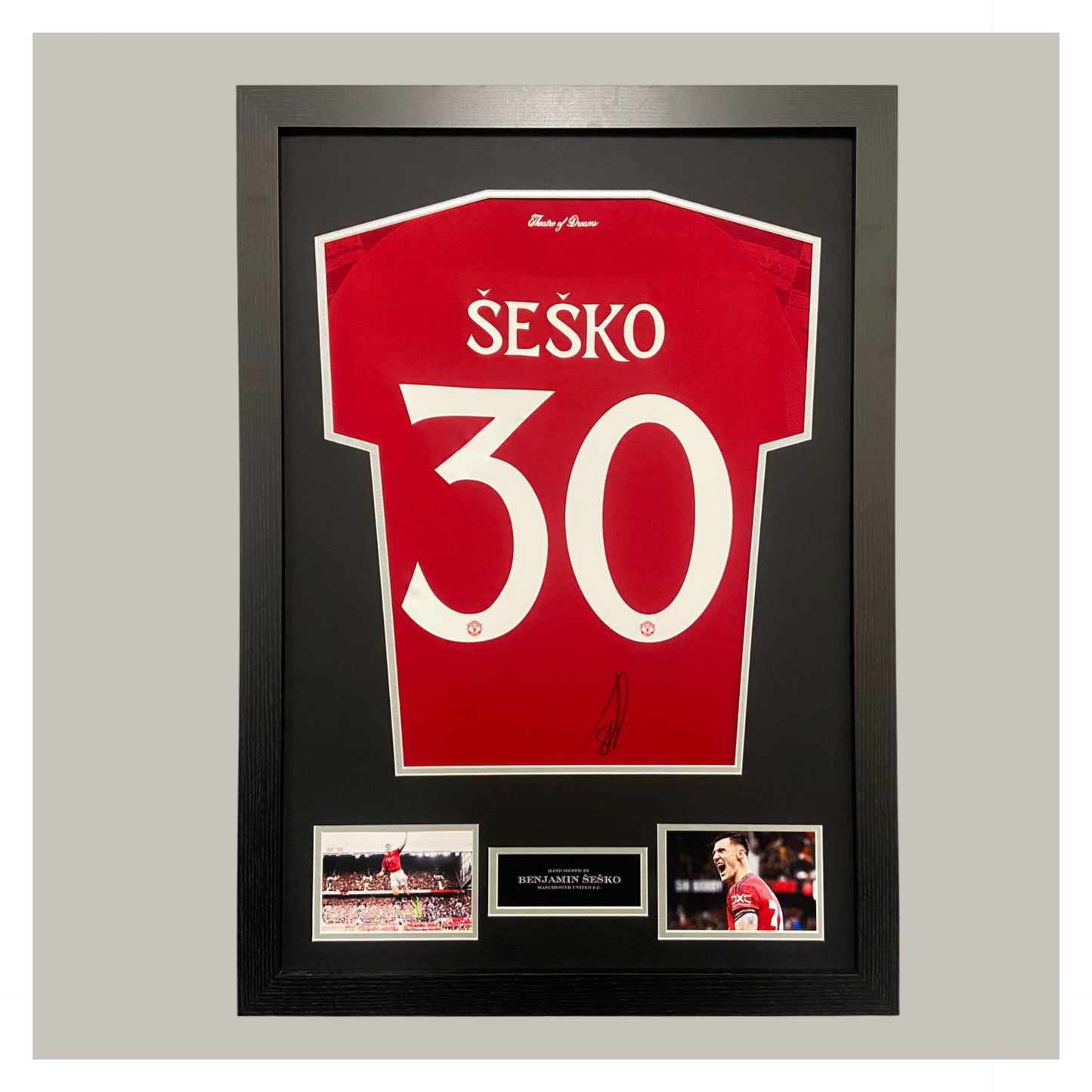 BENJAMIN SESKO SIGNED AND FRAMED SHIRT