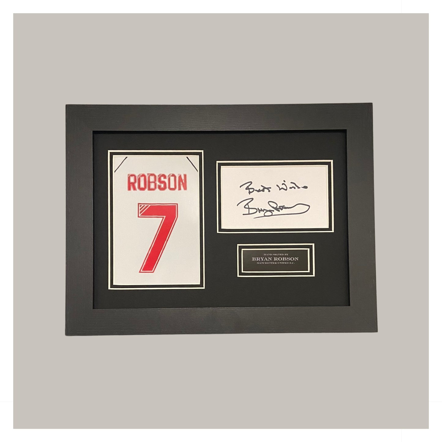 BRIAN ROBSON INDEX CARD MOUNTED DISPLAY