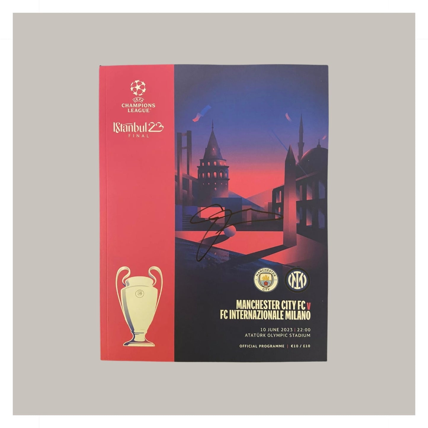 PEP GUARDIOLA SIGNED CHAMPIONS LEAGUE FINAL PROGRAME