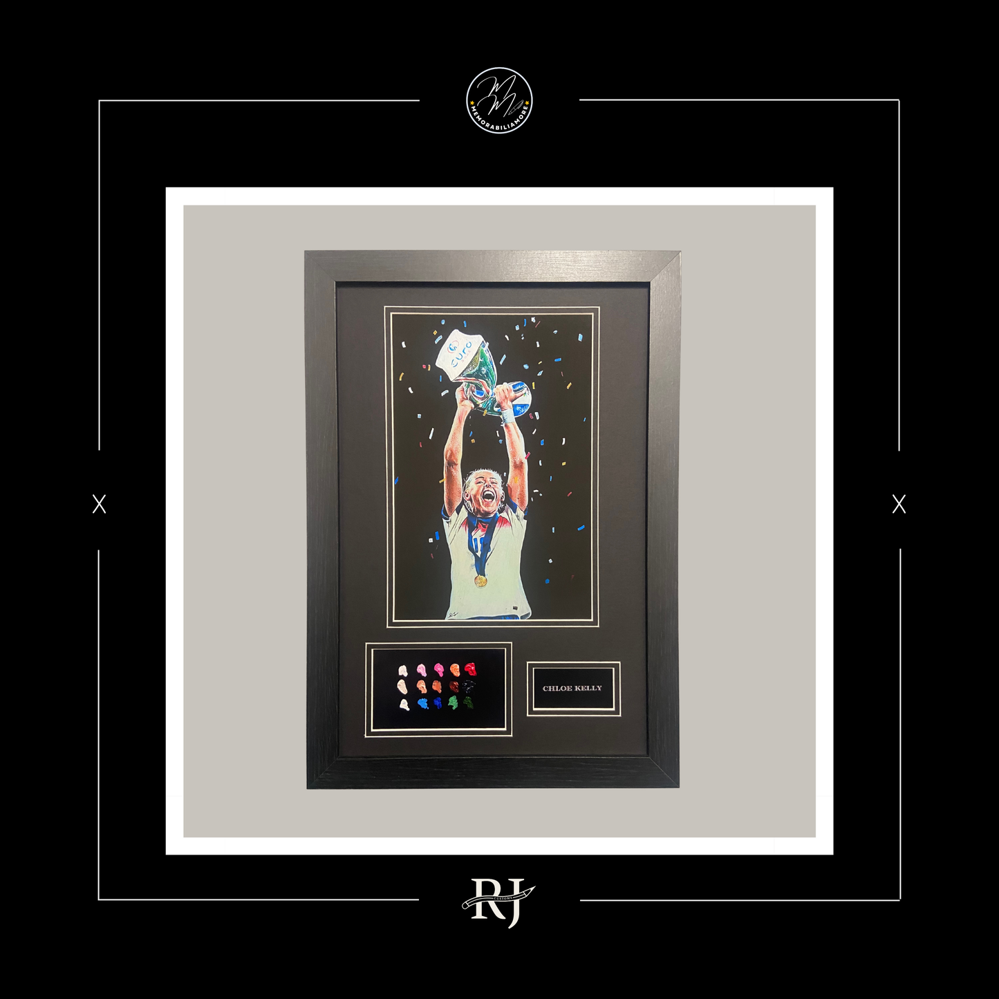 CHLOE KELLY HAND-PAINTED EURO 2025 PHOTO.