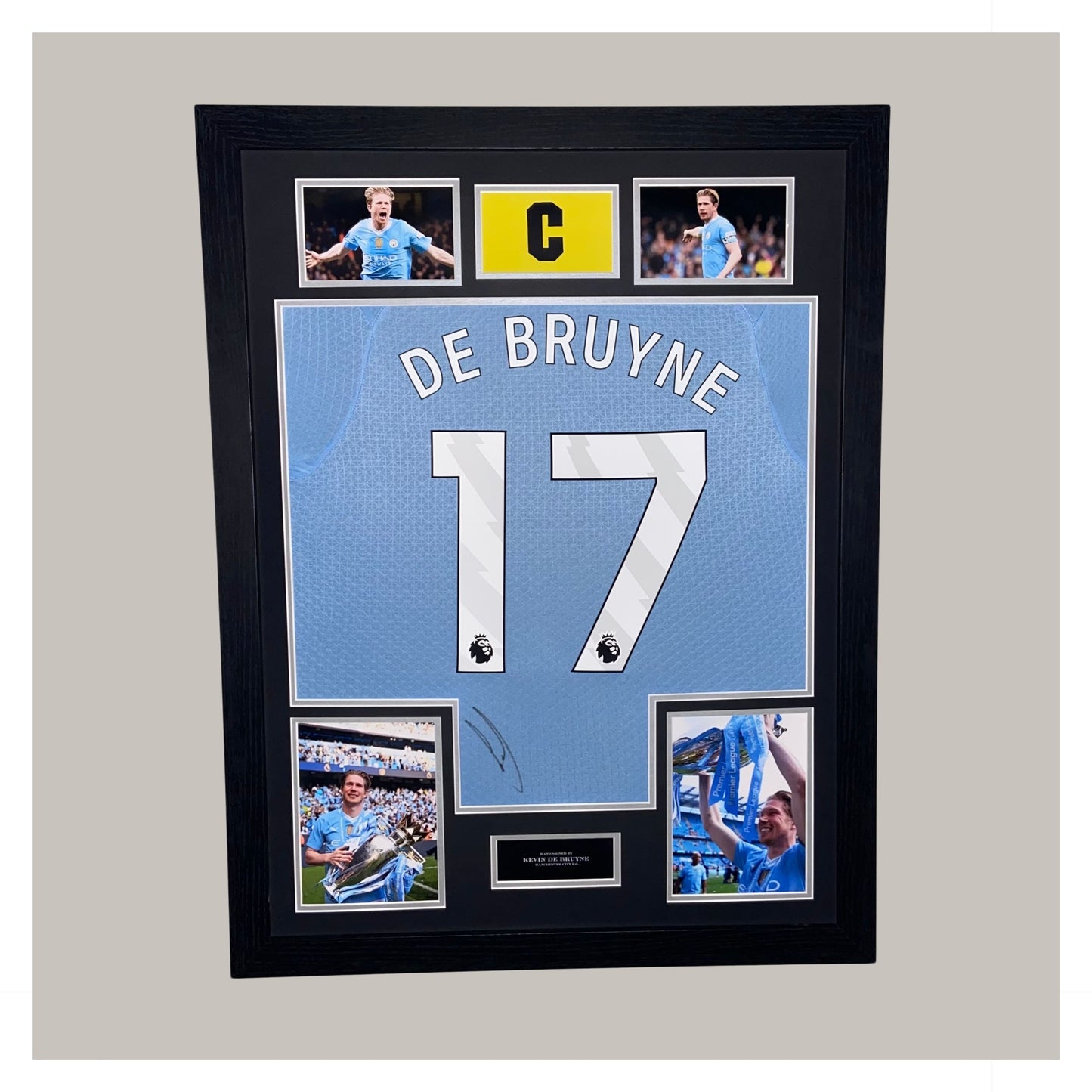 KEVIN DE BRUYNE SIGNED AND FRAMED SHIRT
