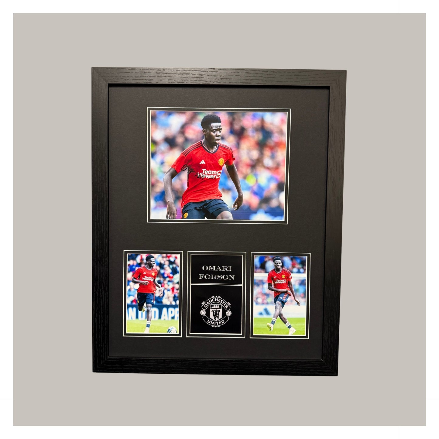 OMARI FORSON SIGNED 10X8 PHOTO MOUNTED DISPLAY