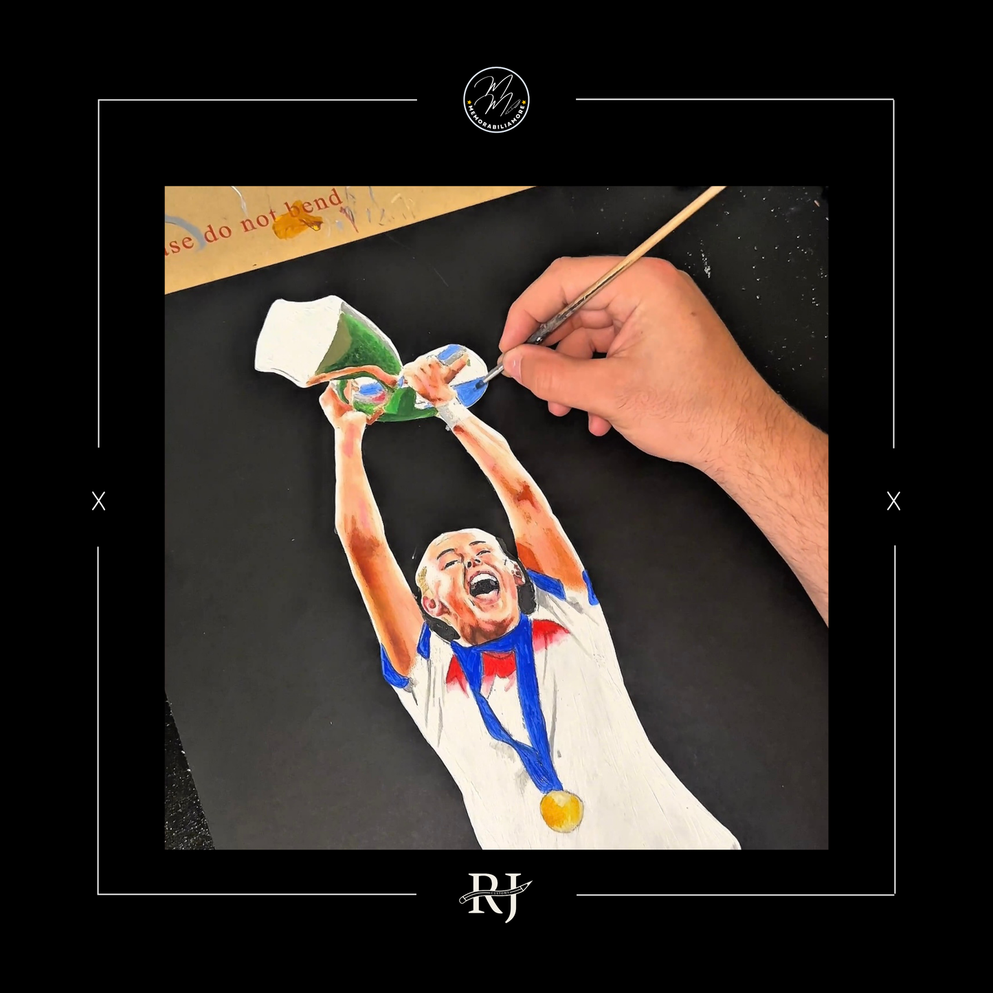 CHLOE KELLY HAND-PAINTED EURO 2025 PHOTO.