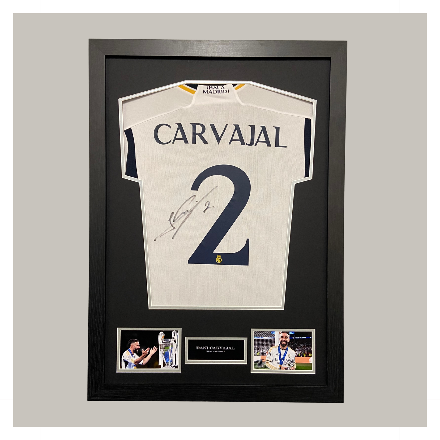 DANI CARVAJAL CHAMPIONS LEAGUE WINNERS SIGNED AND FRAMED SHIRT
