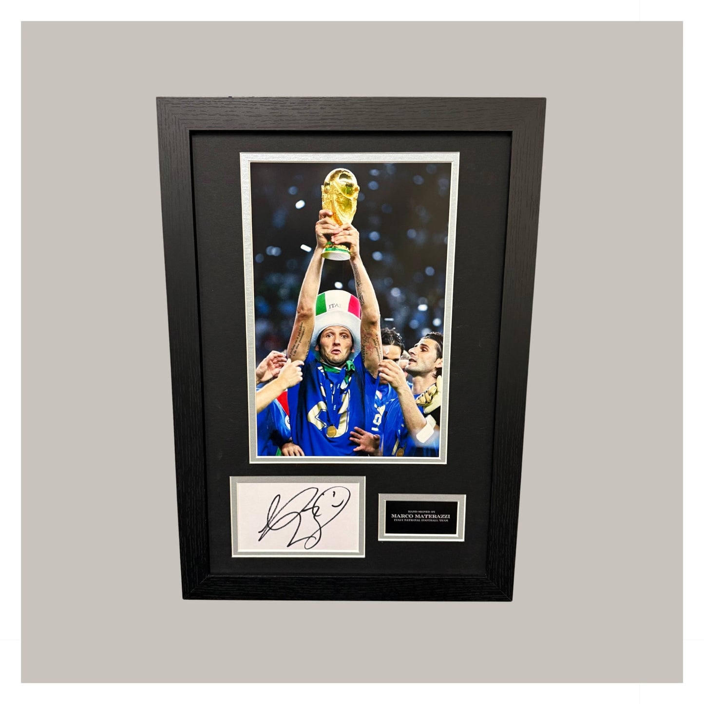 MARCO MATERAZZI WORLD CUP WINNER MOUNTED DISPLAY