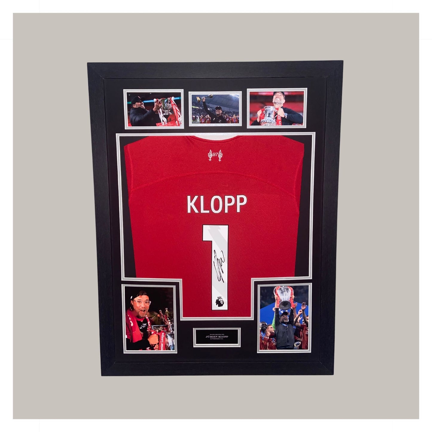 JURGEN KLOPP SIGNED AND FRAMED SHIRT