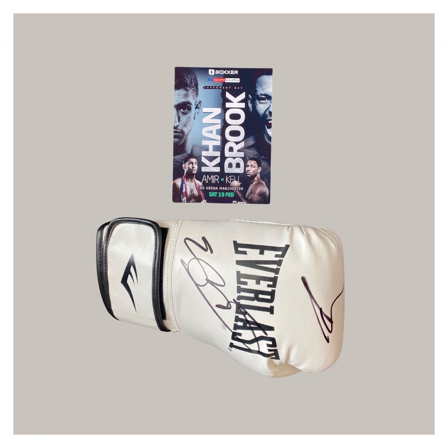AMIR KHAN & KELL BROOK DUAL SIGNED BOXING GLOVE