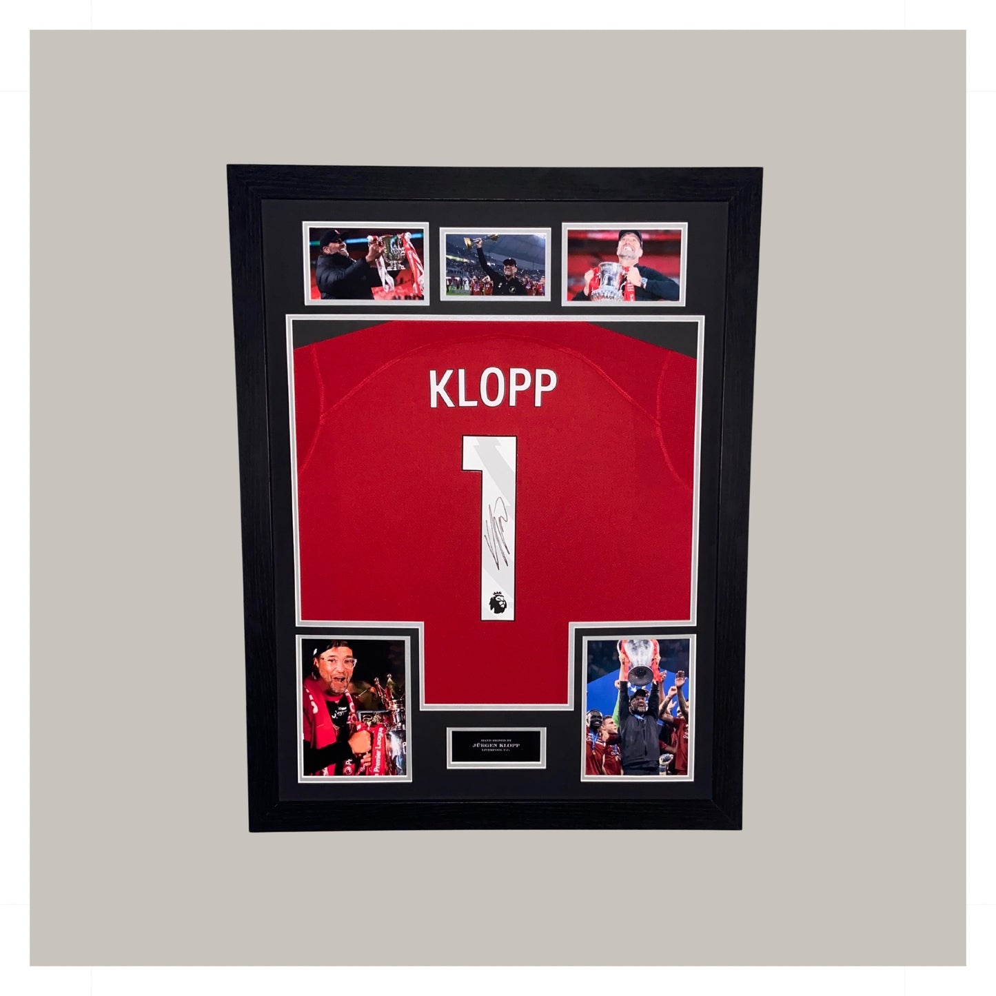 JURGEN KLOPP SIGNED AND FRAMED SHIRT