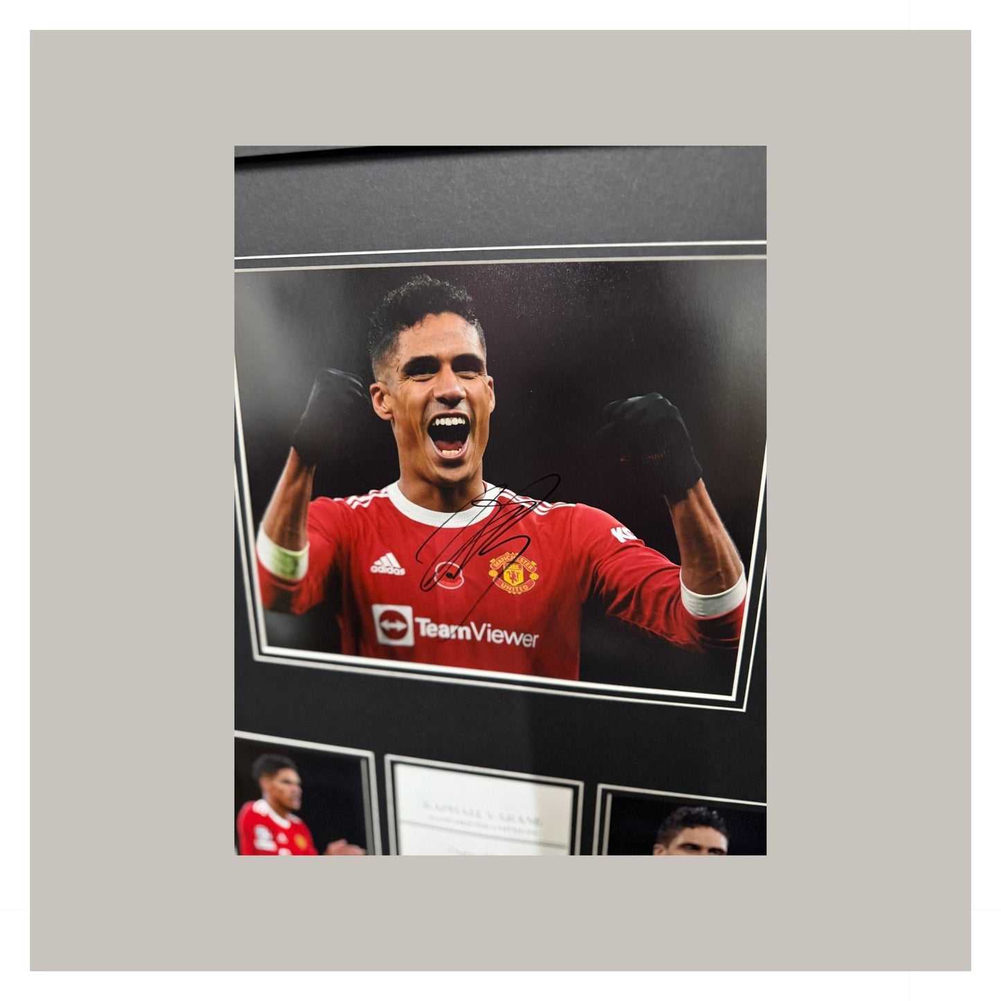 RAPHAEL VARANE SIGNED 10x8 MOUNTED DISPLAY