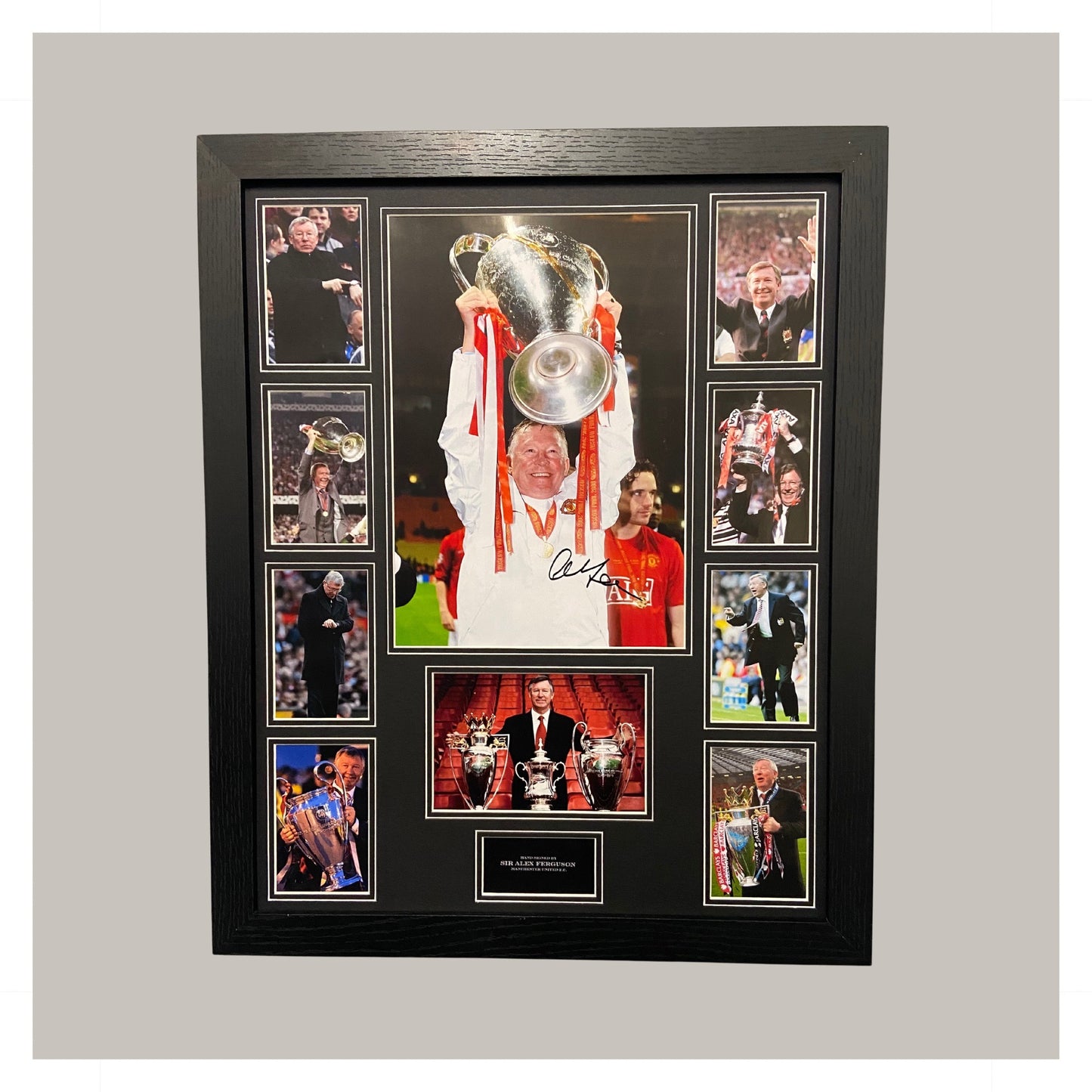 SIR ALEX FERGUSON MOUNTED MONTAGE DISPLAY