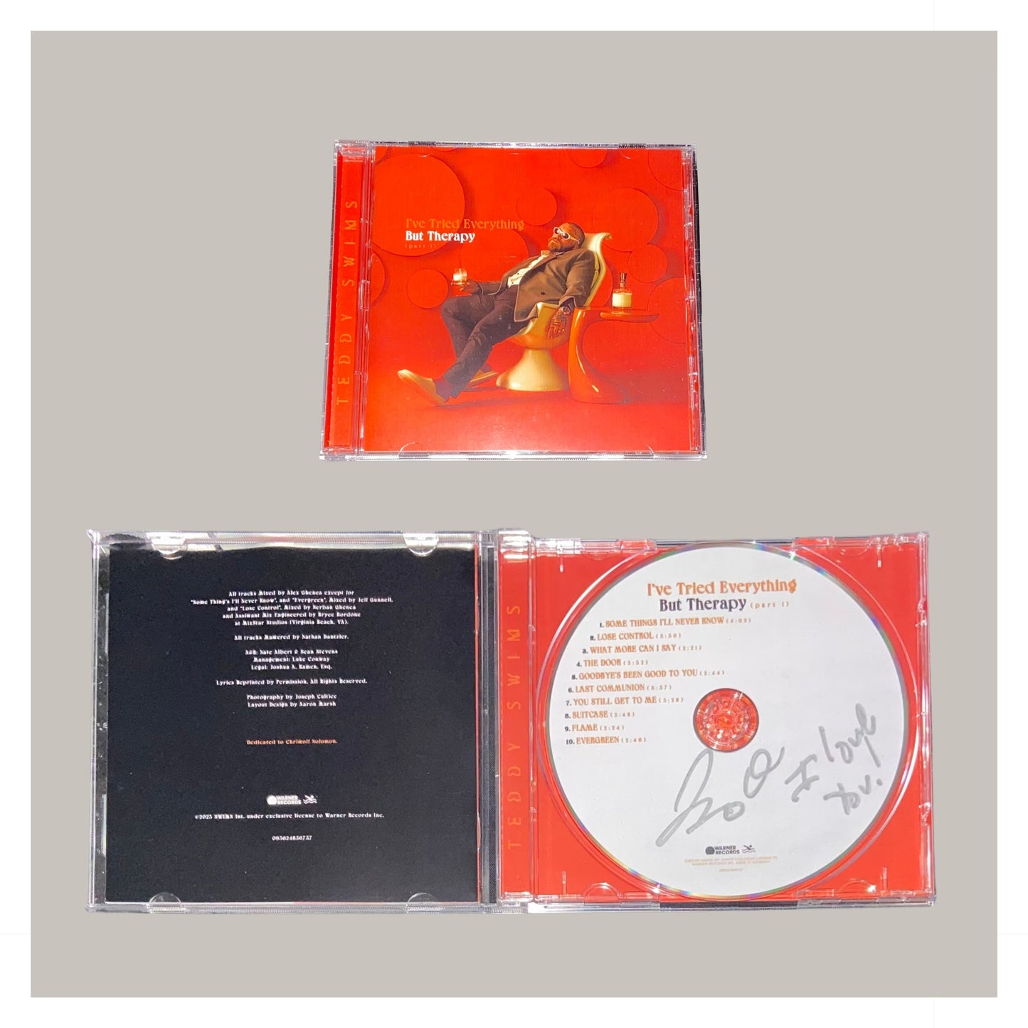 HAND SIGNED TEDDY SWIMS CD “I’VE TRIED EVERYTHING BUT THERAPY”