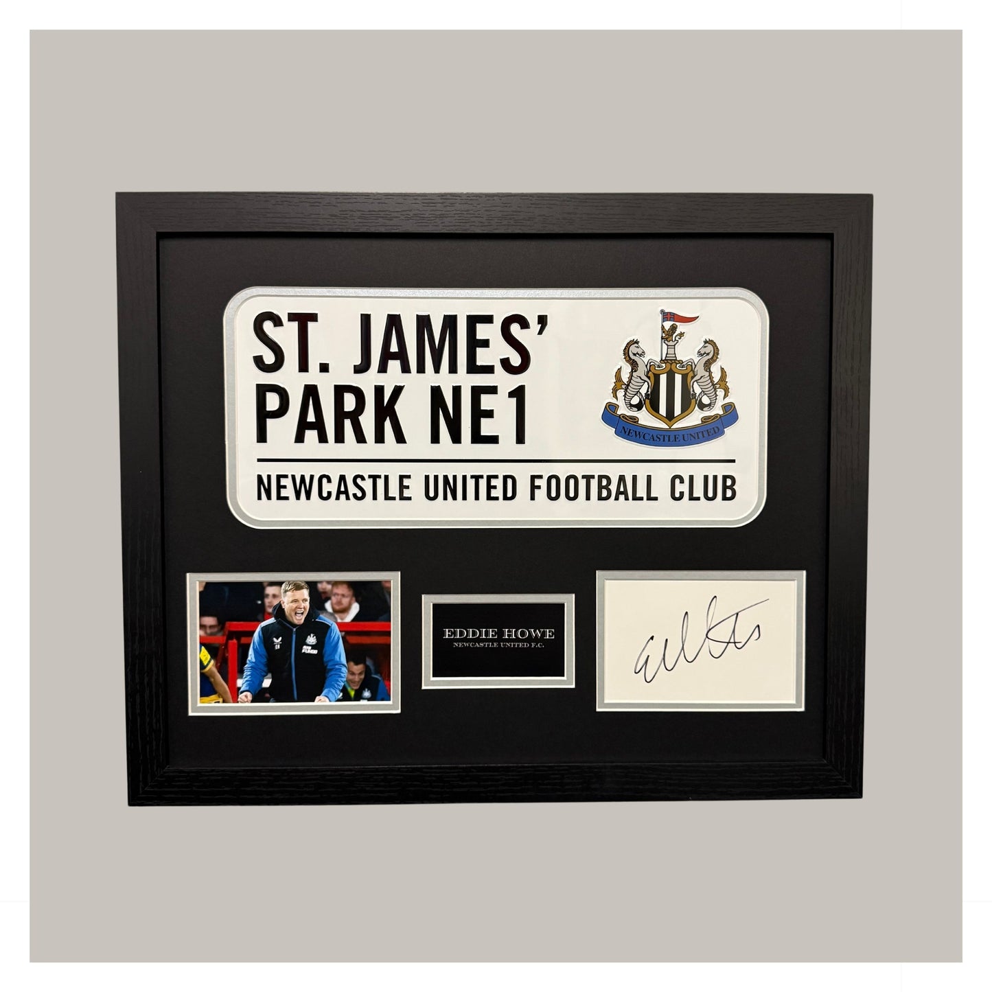 EDDIE HOWE SIGEND INDEX CARD MOUNTED ROADSIGN DISPLAY