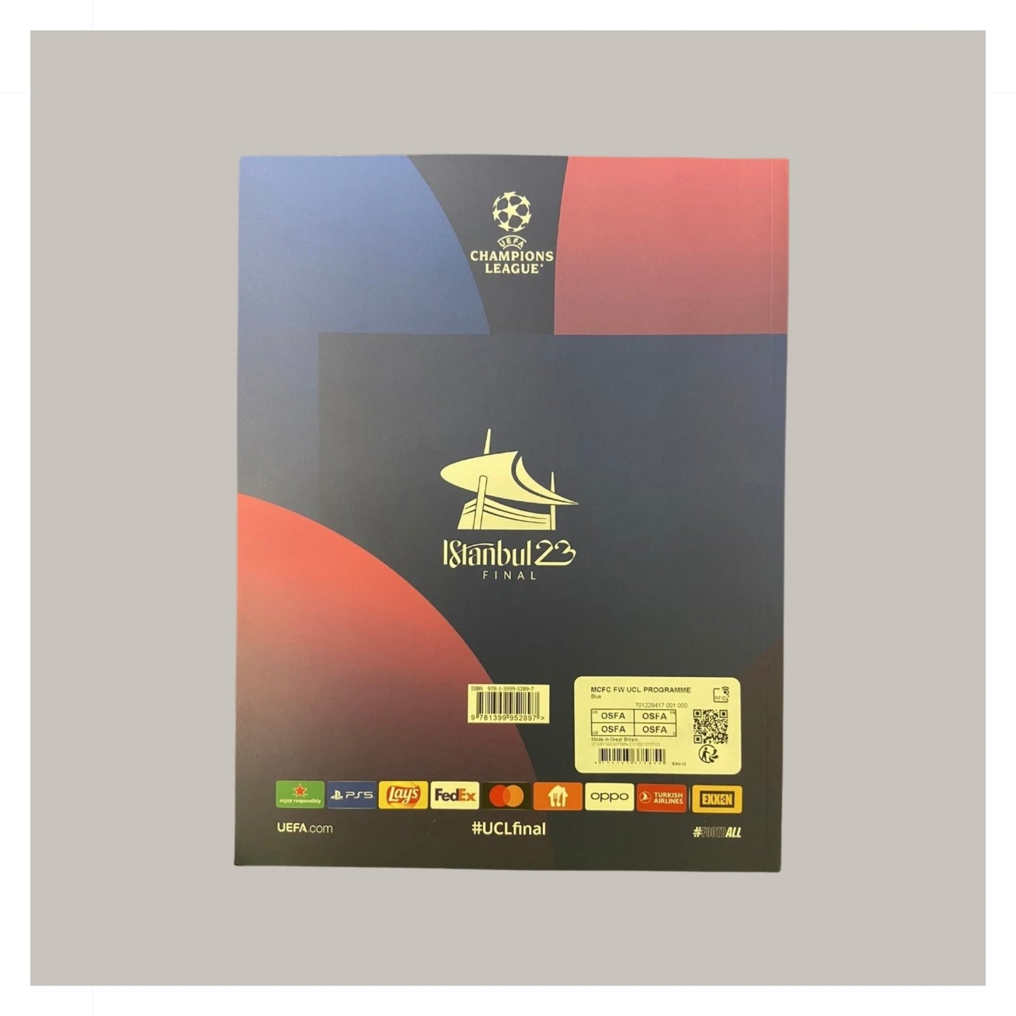 PEP GUARDIOLA SIGNED CHAMPIONS LEAGUE FINAL PROGRAME