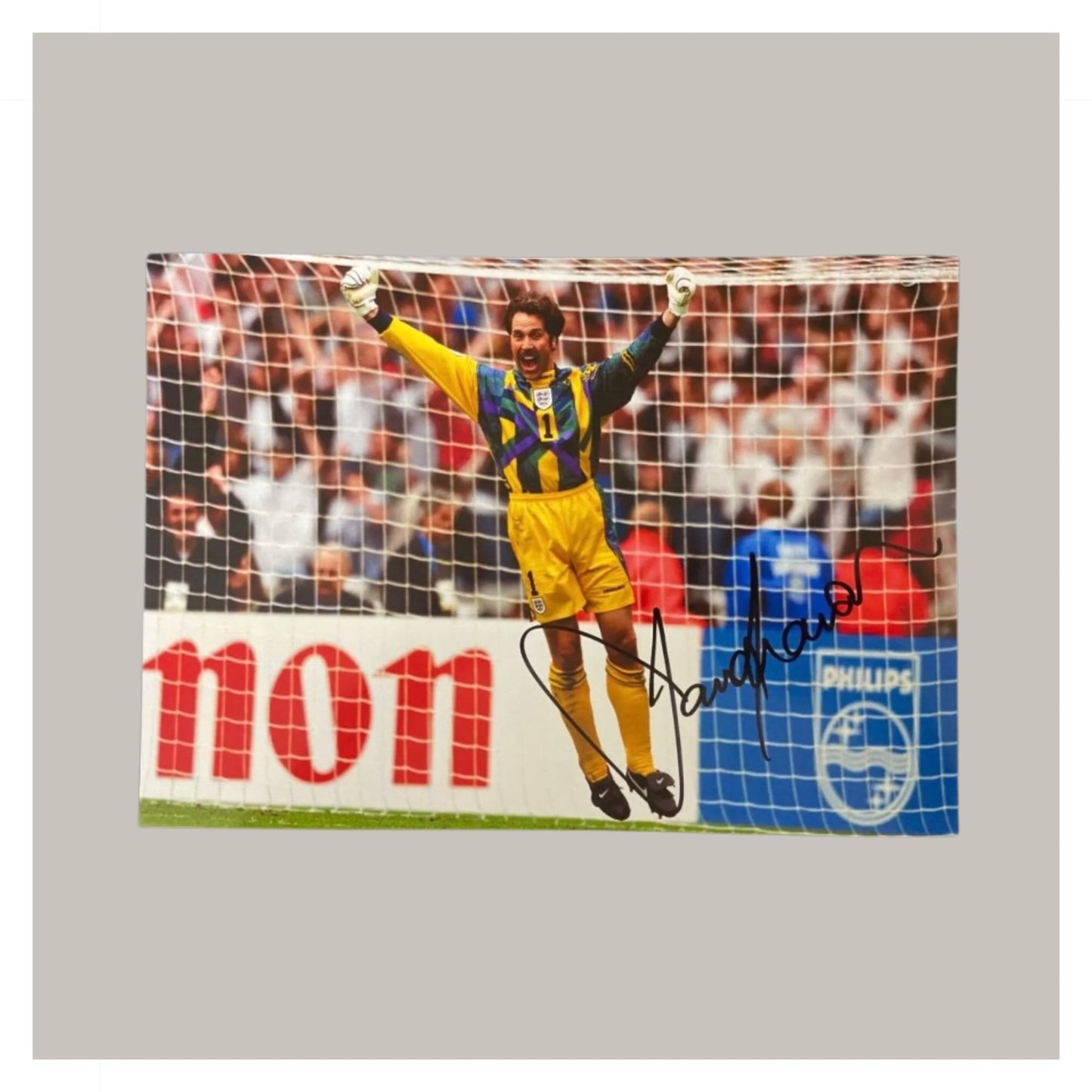 DAVID SEAMAN HAND SIGNED A4 PHOTO