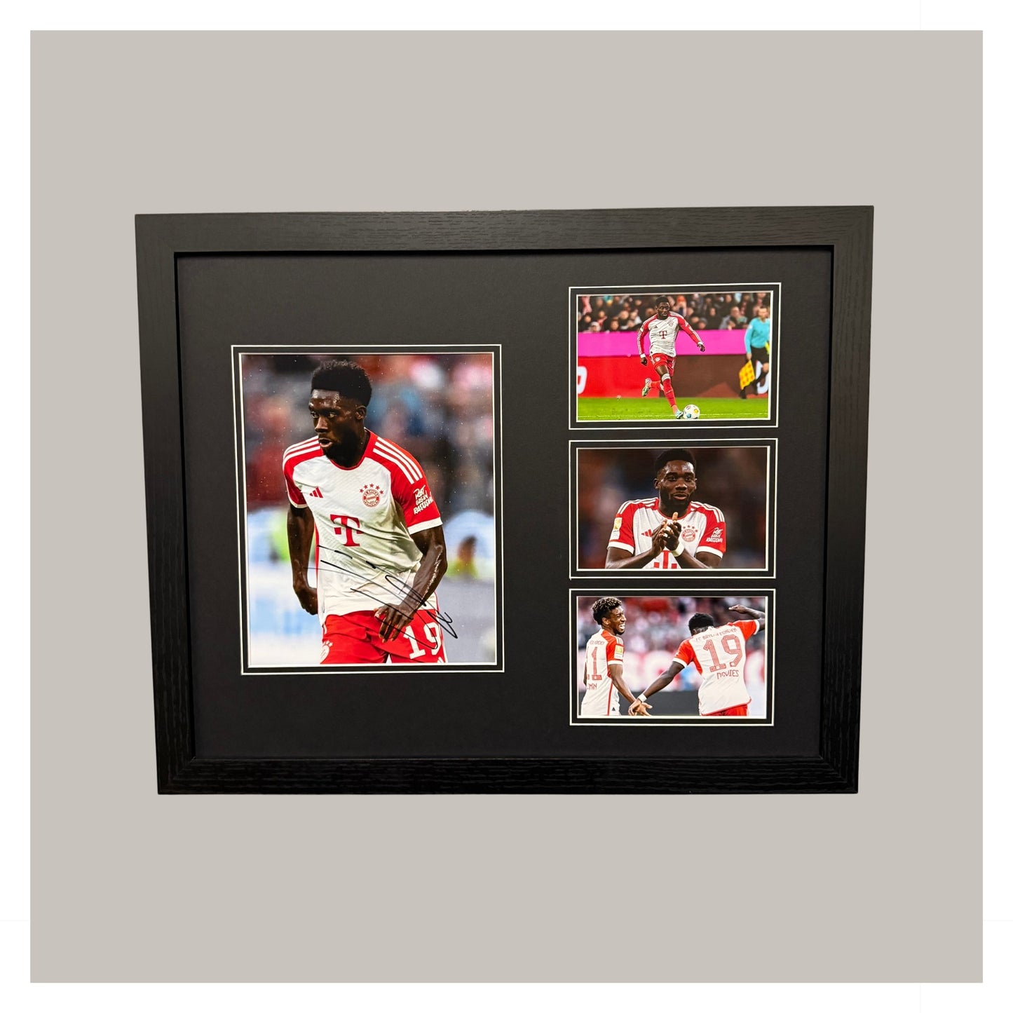 ALPHONSO DAVIES SIGNED 10X8 PHOTO MOUNTED DISPLAY
