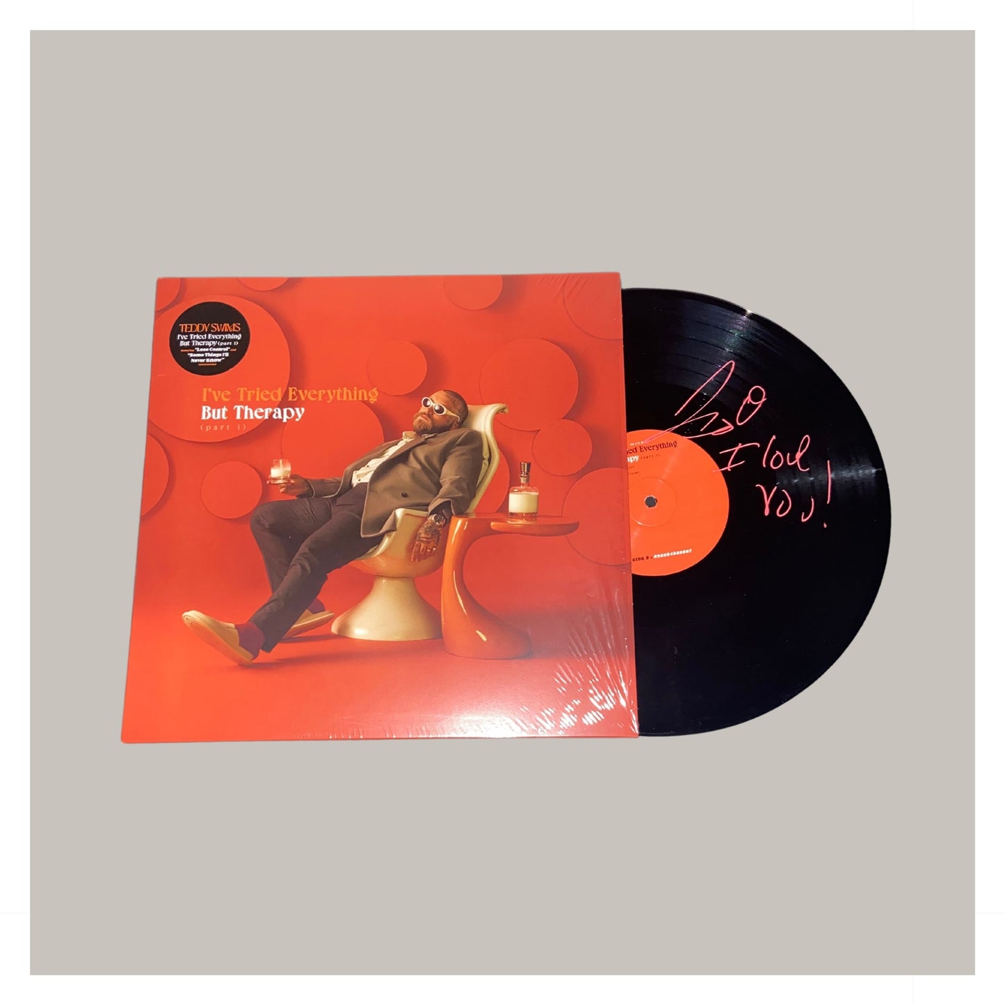 HAND SIGNED TEDDY SWIMS 12 INCH VINYL “I’VE TRIED EVERYTHING BUT THERAPY”