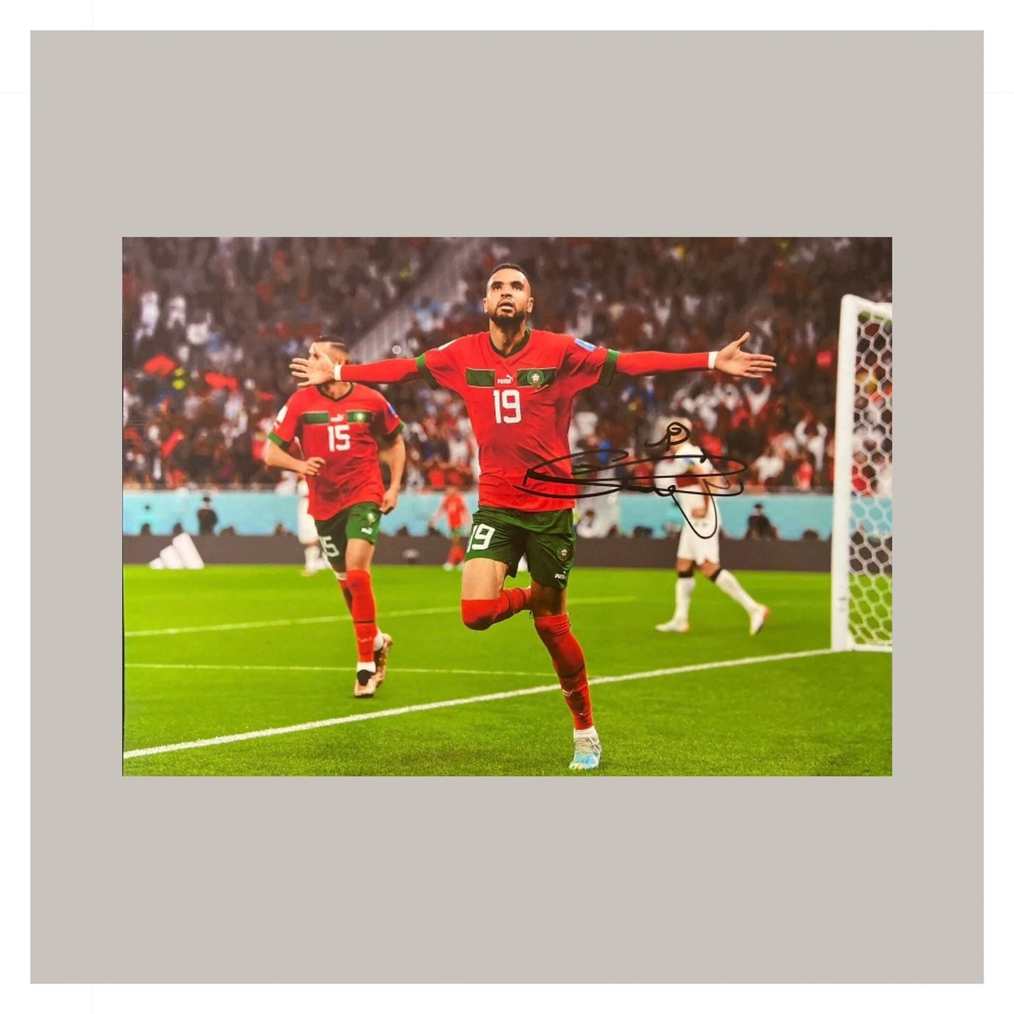 YOUSSEF EN-NESYRI HAND SIGNED A4 PHOTO