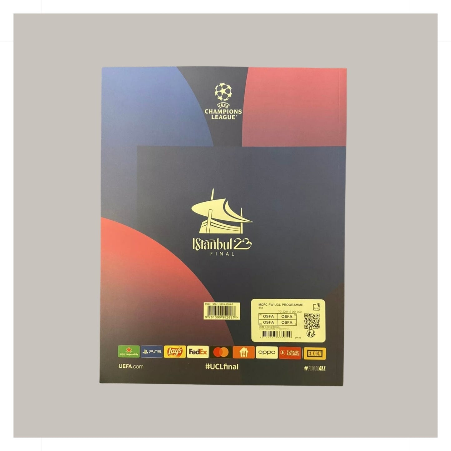 PEP GUARDIOLA SIGNED CHAMPIONS LEAGUE FINAL PROGRAME
