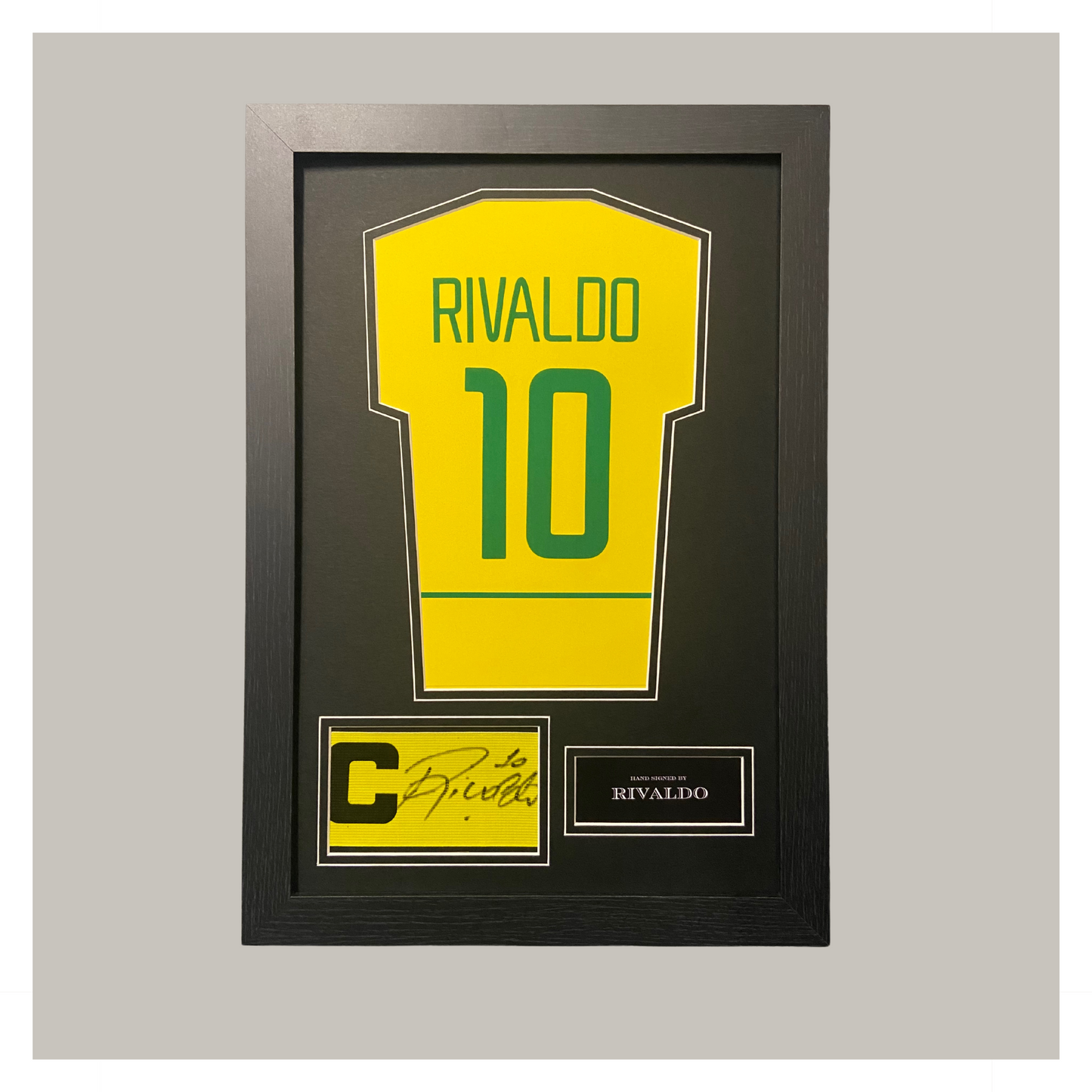 RIVALDO CAPTAINS ARMBAND MINI SHIRT MOUNTED DISPLAY
