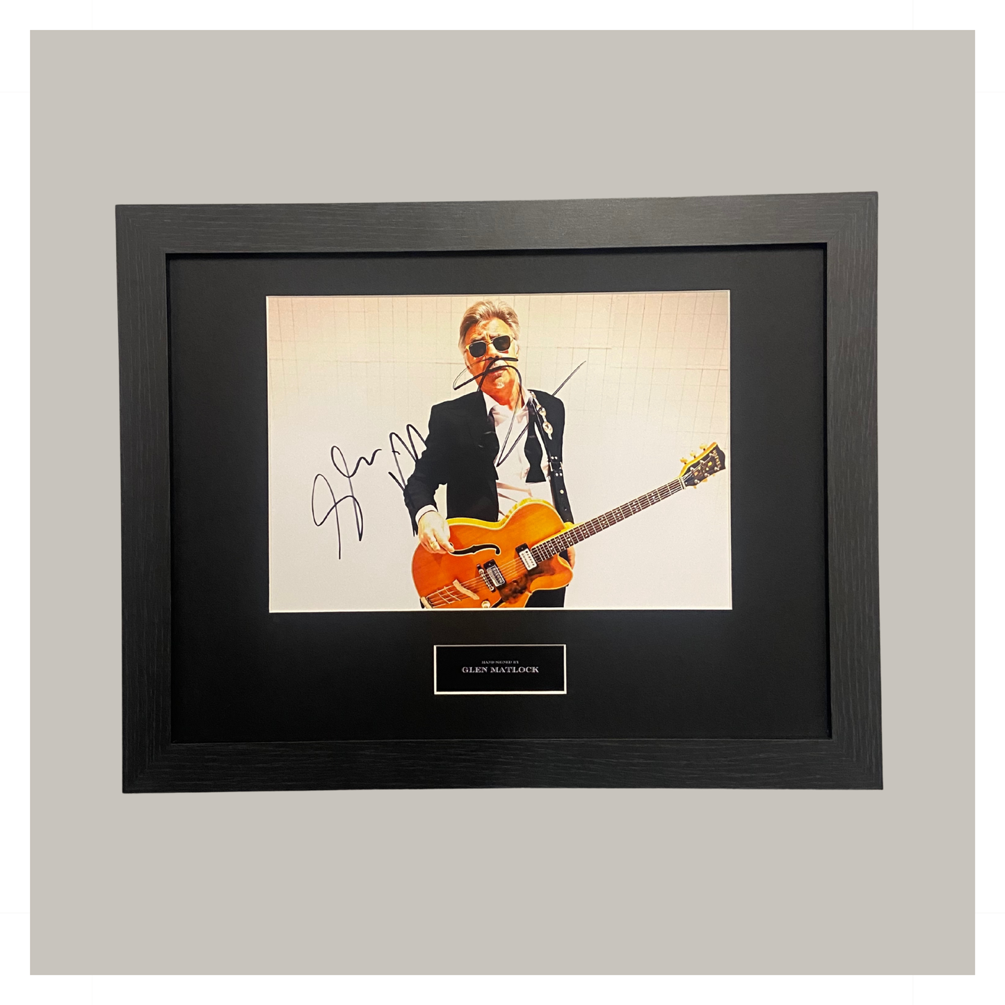 GLEN MATLOCK HAND SIGNED DISPLAY SEX PISTOLS