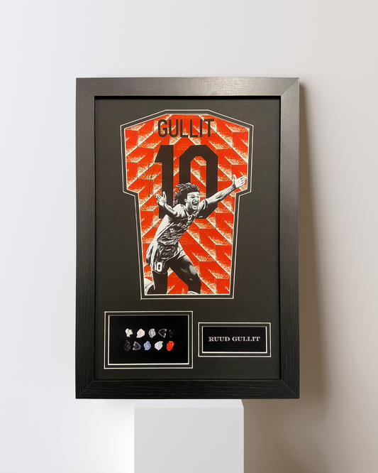 RUUD GULLIT HAND-PAINTED & SIGNED NETHERLANDS 1988 SHIRT.