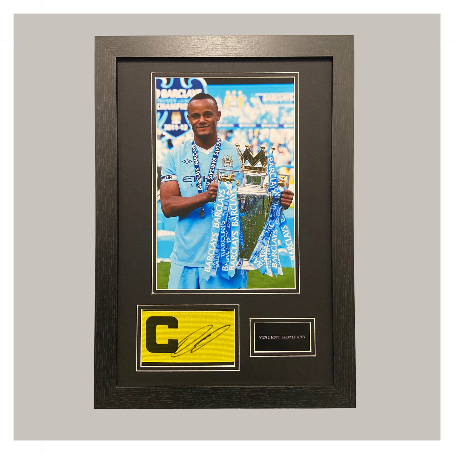 VINCENT KOMPANY CAPTAINS ARMBAND DISPLAY.