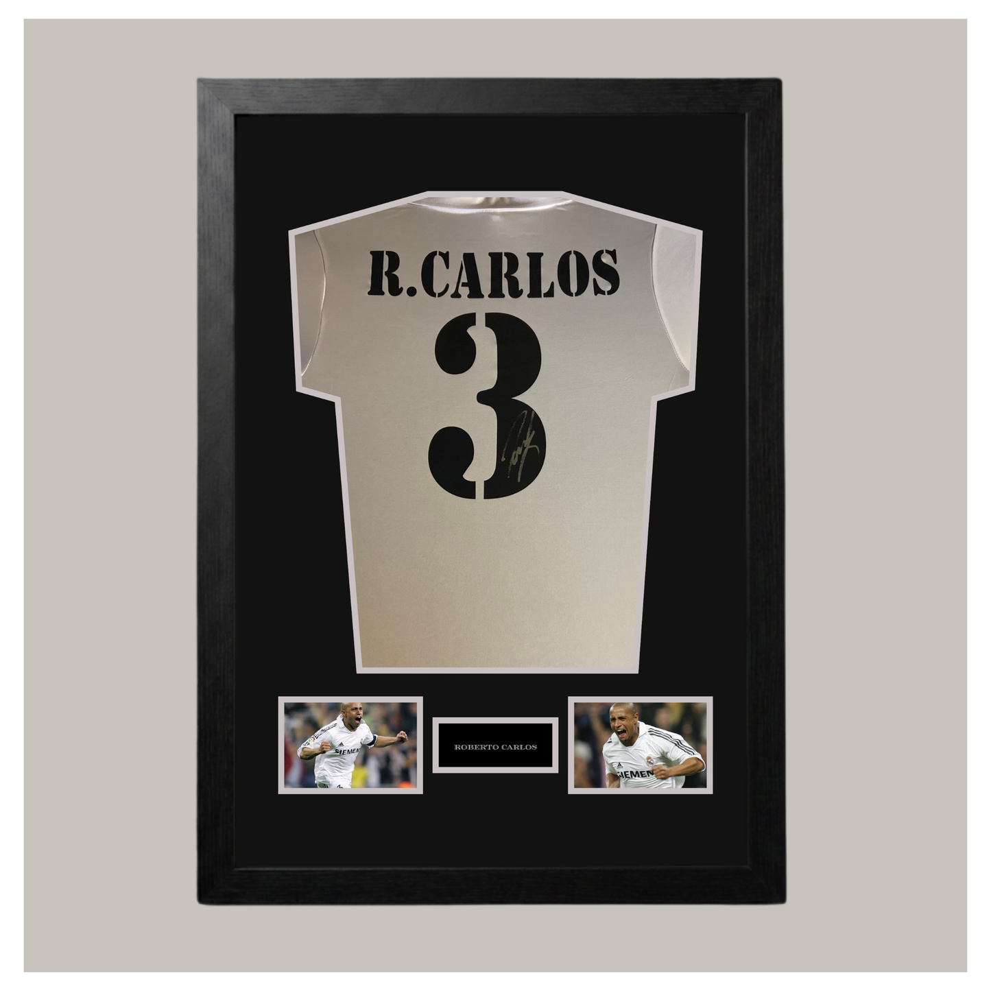 HAND SIGNED ROBERTO CARLOS FRAMED SHIRT DISPLAY (Copy)