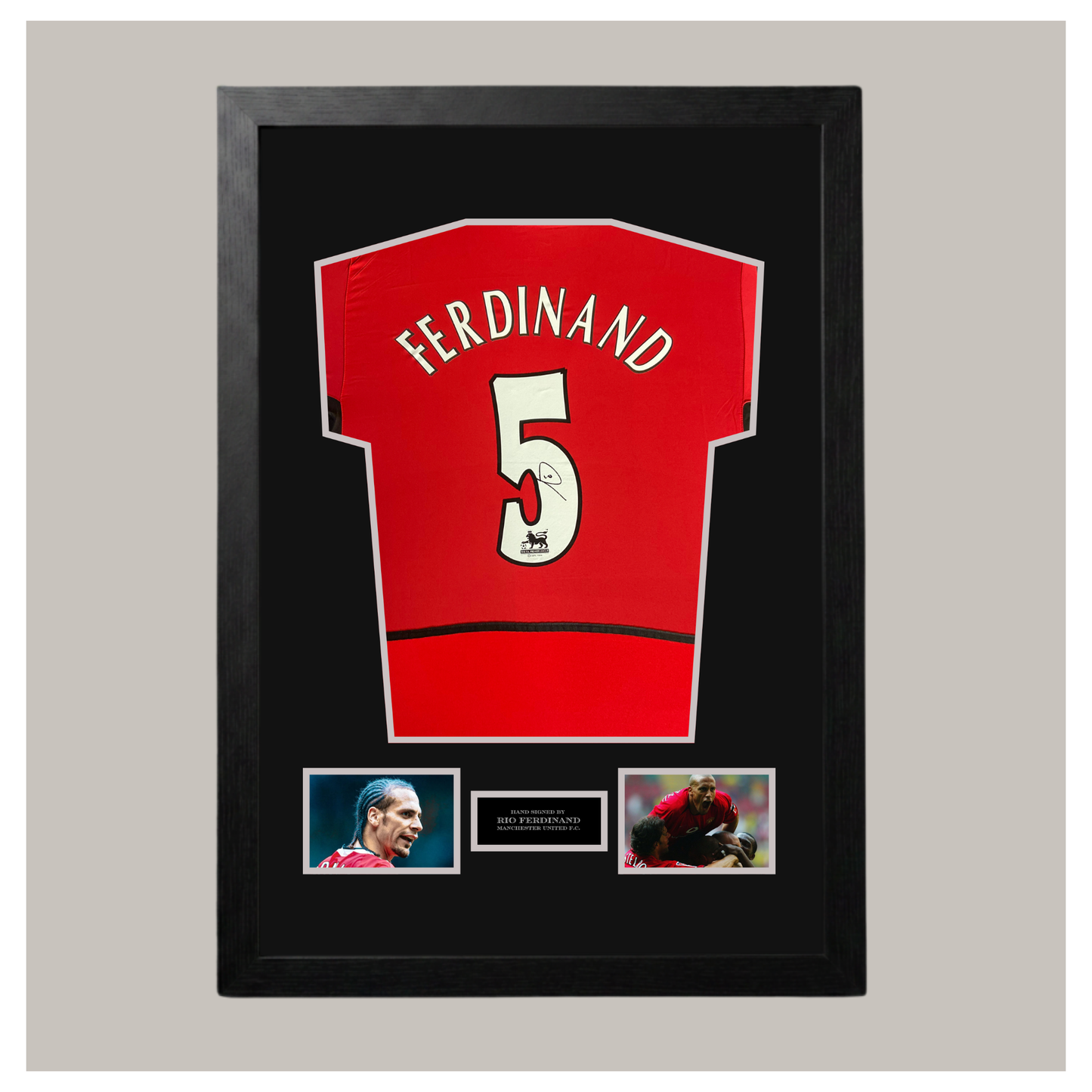 HAND SIGNED RIO FERDINAND FRAMED SHIRT DISPLAY (Copy)