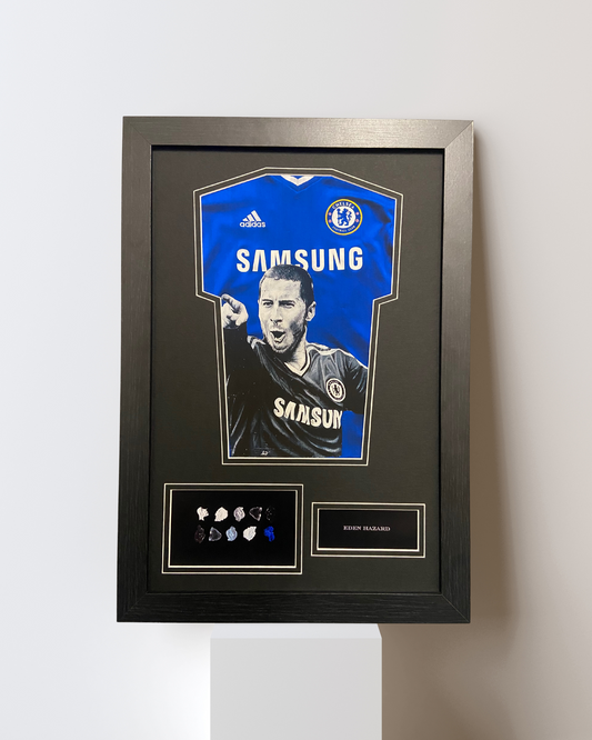 EDEN HAZARD HAND-PAINTED MINI SHIRT DISPLAY
