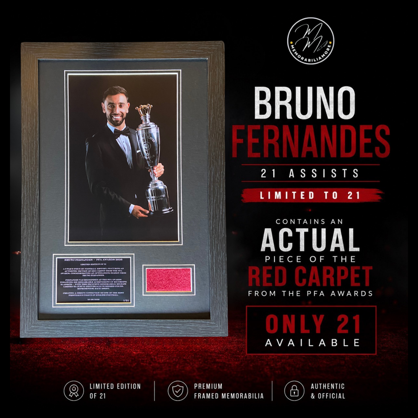 BRUNO FERNANDES PFA RED CARPET DISPLAY