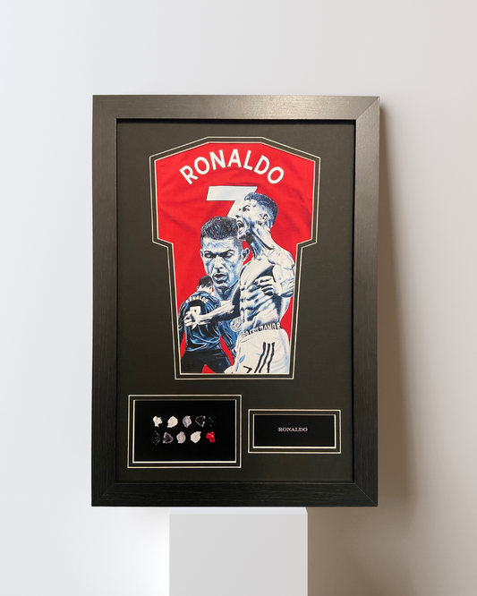 C. RONALDO HAND-PAINTED MINI SHIRT DISPLAY
