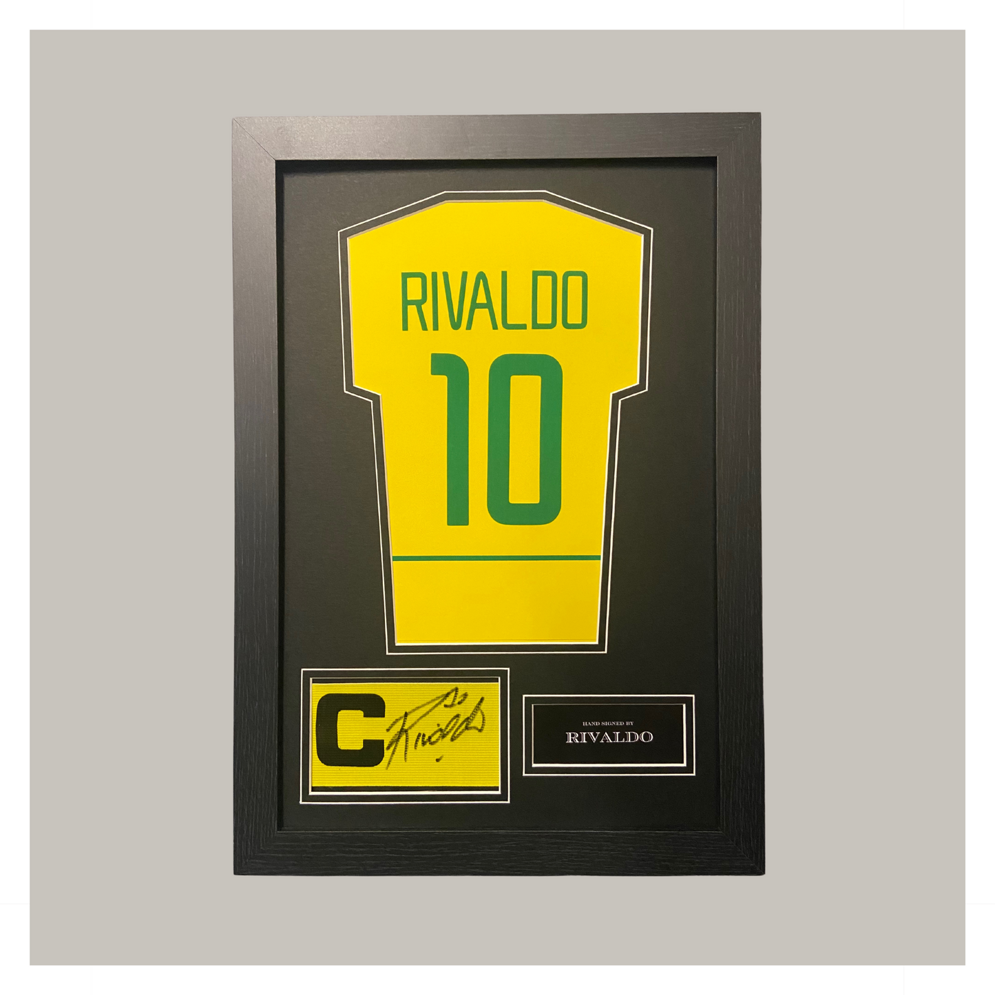RIVALDO CAPTAINS ARMBAND MINI SHIRT MOUNTED DISPLAY