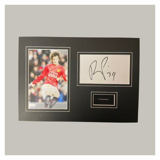HAND SIGNED RODRIGO POSSEBON A4 MOUNTED DISPLAY