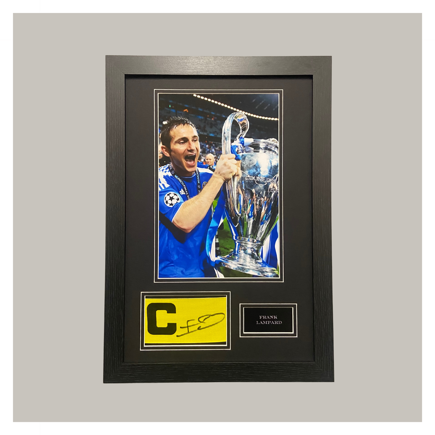 FRANK LAMPARD SIGNED CAPTAINS ARMBAND DISPLAY