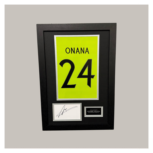 ANDRE ONANA BACK OF SHIRT MOUNTED DISPLAY