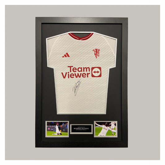 HAND SIGNED KOBBIE MAINOO FRAMED SHIRT DISPLAY
