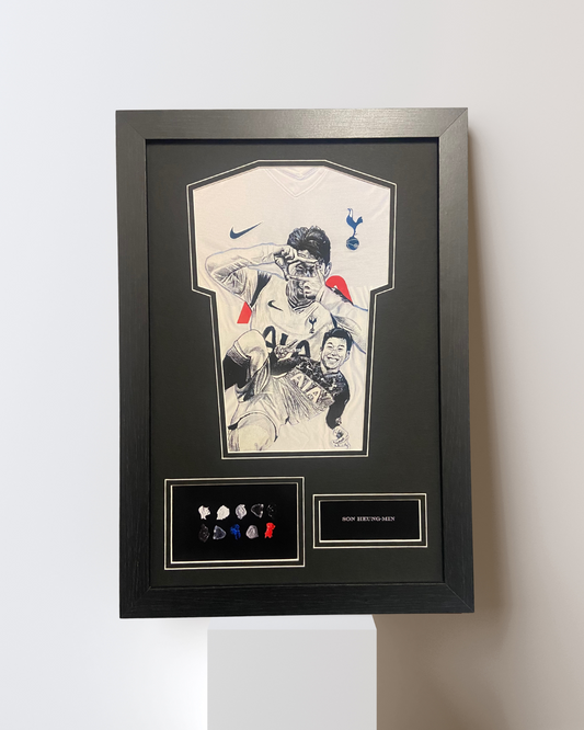 SON HEUNG-MIN HAND-PAINTED MINI SHIRT DISPLAY