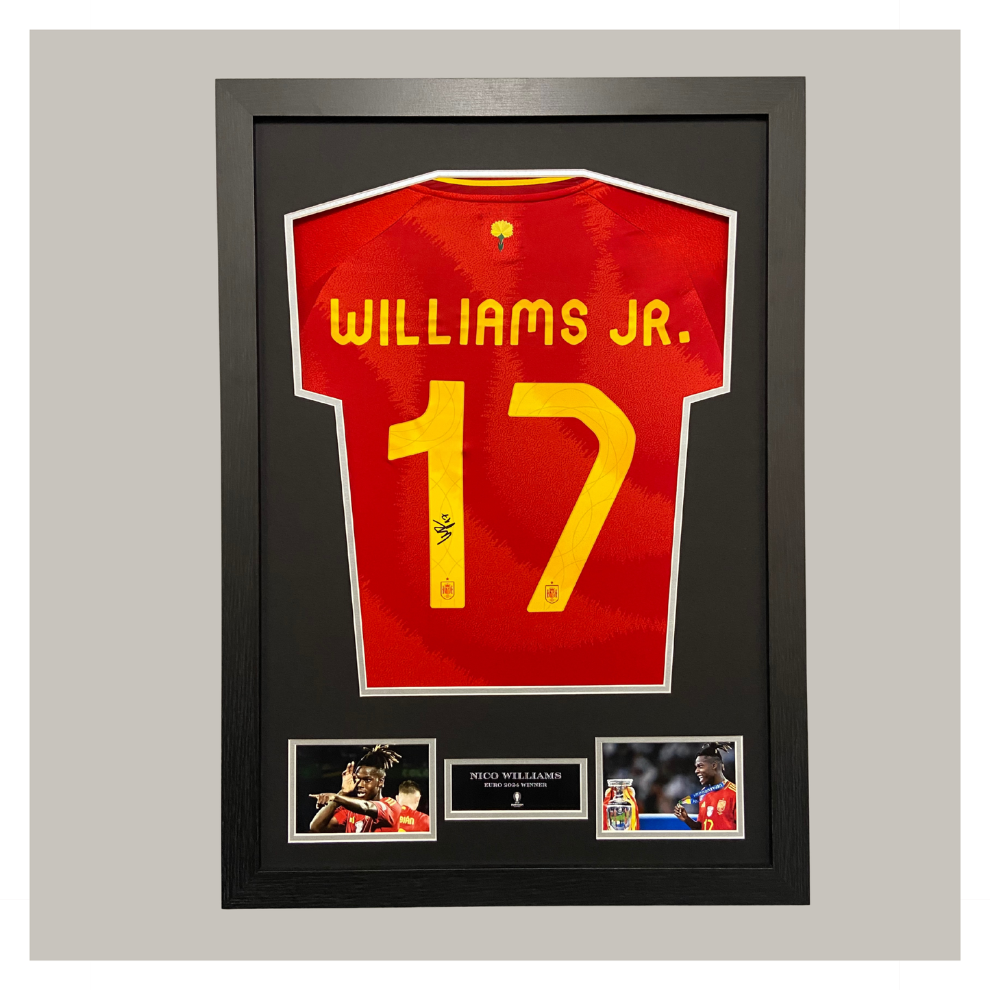 NICO WILLIAMS EURO 2024 WINNERS SHIRT FRAMED