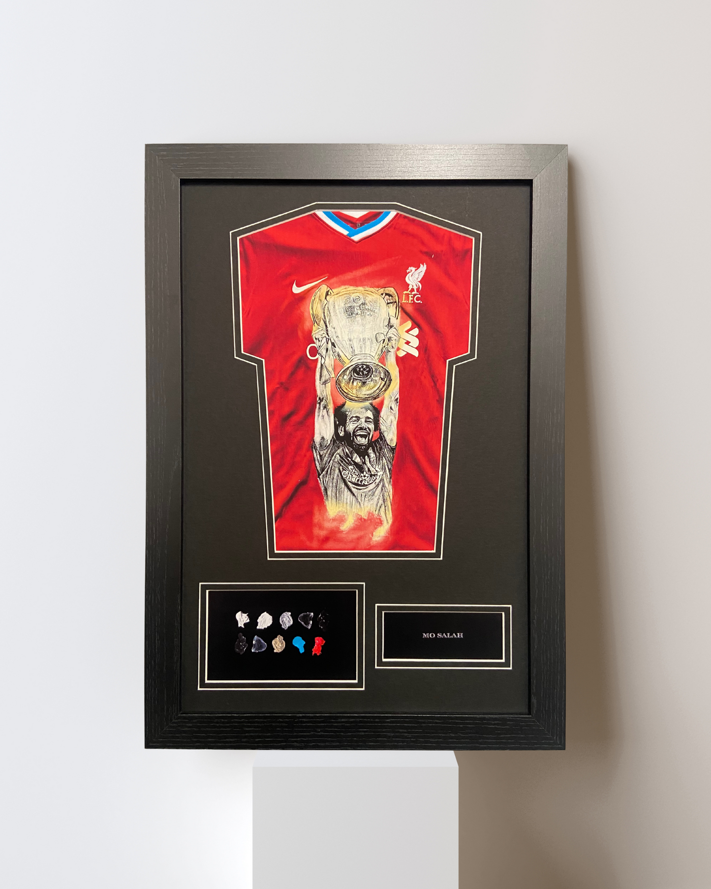 MO SALAH HAND-PAINTED MINI SHIRT DISPLAY