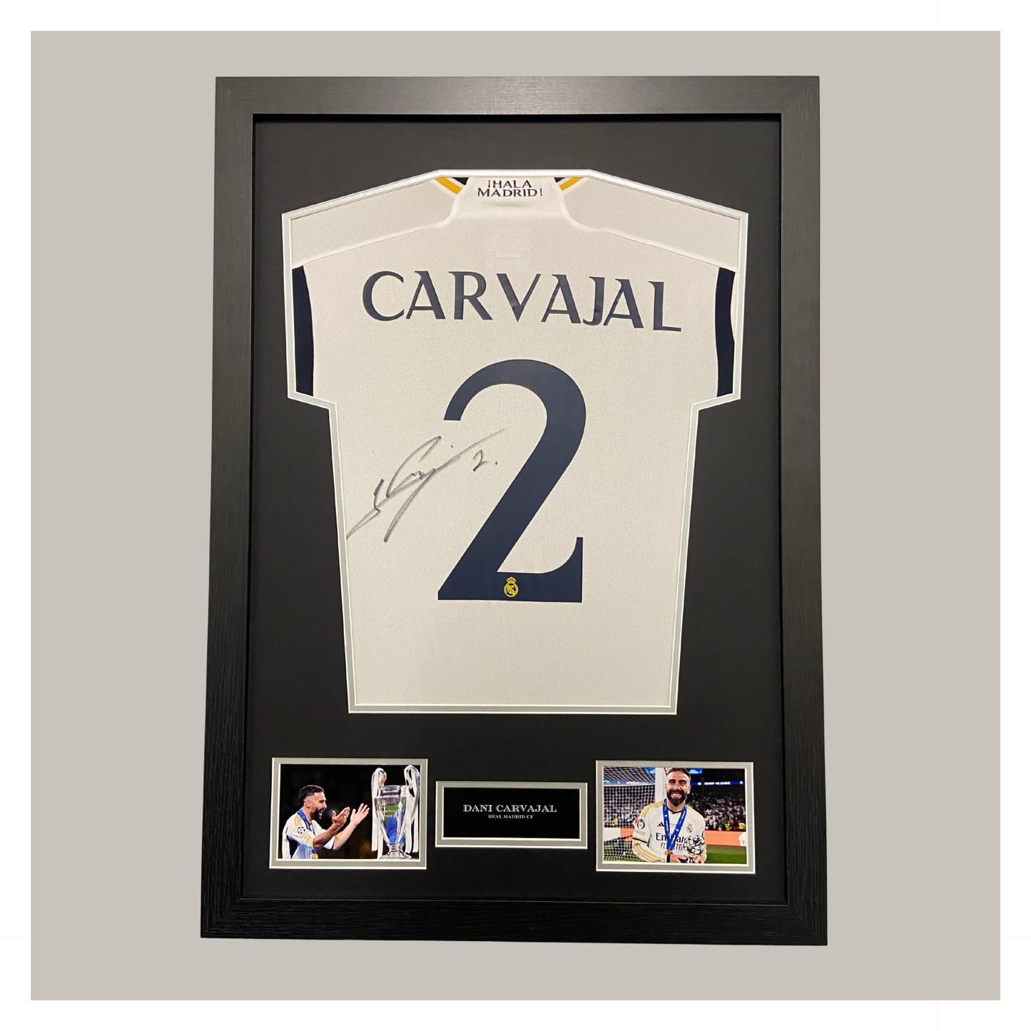DANI CARVAJAL CHAMPIONS LEAGUE WINNERS SIGNED AND FRAMED SHIRT