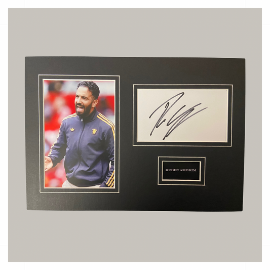 HAND SIGNED RUBEN AMORIM A4 MOUNTED DISPLAY