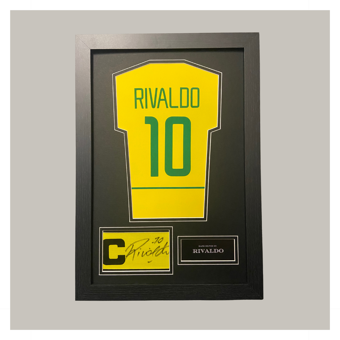 RIVALDO CAPTAINS ARMBAND MINI SHIRT MOUNTED DISPLAY