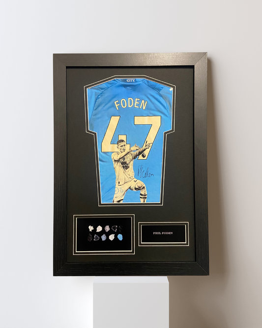 PHIL FODEN HAND-PAINTED MINI SHIRT DISPLAY